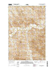 Black John Coulee Montana Current topographic map, 1:24000 scale, 7.5 X 7.5 Minute, Year 2014