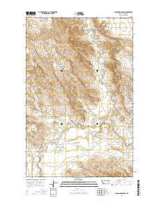 Blanchard Ranch Montana Current topographic map, 1:24000 scale, 7.5 X 7.5 Minute, Year 2014