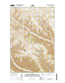 Blizzard Reservoir Montana Current topographic map, 1:24000 scale, 7.5 X 7.5 Minute, Year 2014