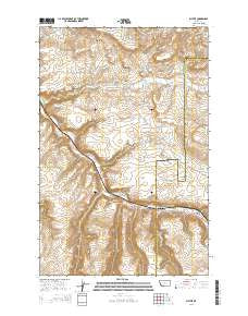 Blythe Montana Current topographic map, 1:24000 scale, 7.5 X 7.5 Minute, Year 2014