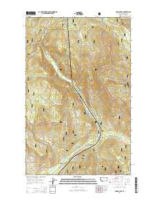 Bowen Lake Montana Current topographic map, 1:24000 scale, 7.5 X 7.5 Minute, Year 2014