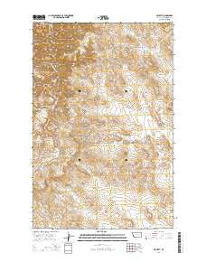 Brusett Montana Current topographic map, 1:24000 scale, 7.5 X 7.5 Minute, Year 2014