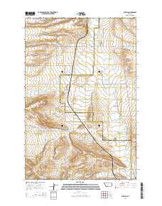 Buffalo Montana Current topographic map, 1:24000 scale, 7.5 X 7.5 Minute, Year 2014