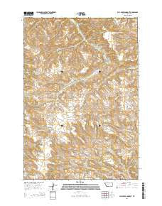 Bull Creek Lookout Montana Current topographic map, 1:24000 scale, 7.5 X 7.5 Minute, Year 2014