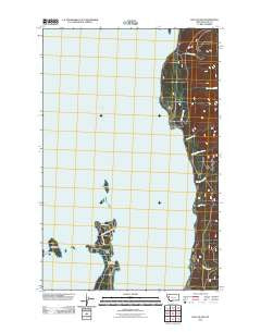 Bull Island Montana Historical topographic map, 1:24000 scale, 7.5 X 7.5 Minute, Year 2011