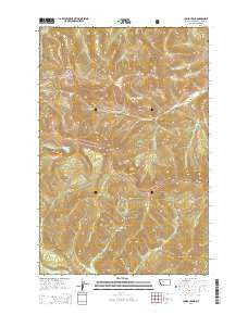 Caribou Peak Montana Current topographic map, 1:24000 scale, 7.5 X 7.5 Minute, Year 2014