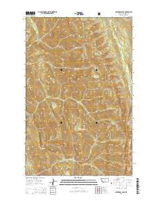Cathedral Peak Montana Current topographic map, 1:24000 scale, 7.5 X 7.5 Minute, Year 2014