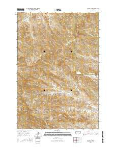 Chalky Point Montana Current topographic map, 1:24000 scale, 7.5 X 7.5 Minute, Year 2014