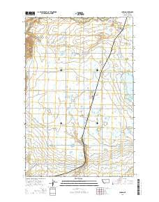 Charlo Montana Current topographic map, 1:24000 scale, 7.5 X 7.5 Minute, Year 2014