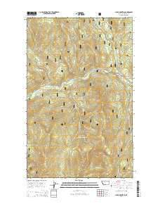 Clark Mountain Montana Current topographic map, 1:24000 scale, 7.5 X 7.5 Minute, Year 2014