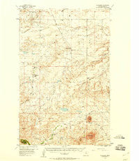 Cleveland Montana Historical topographic map, 1:62500 scale, 15 X 15 Minute, Year 1956