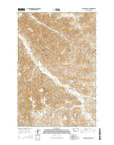 Cluster Buttes NW Montana Current topographic map, 1:24000 scale, 7.5 X 7.5 Minute, Year 2014