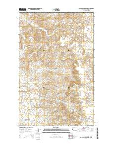 Coal Mine Creek East Montana Current topographic map, 1:24000 scale, 7.5 X 7.5 Minute, Year 2014