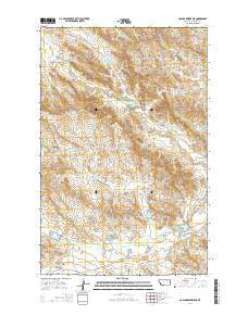 Collins Reservoir Montana Current topographic map, 1:24000 scale, 7.5 X 7.5 Minute, Year 2014