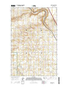 Conrad SW Montana Current topographic map, 1:24000 scale, 7.5 X 7.5 Minute, Year 2014