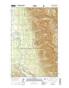 Crater Lake Montana Current topographic map, 1:24000 scale, 7.5 X 7.5 Minute, Year 2014
