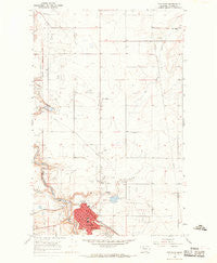 Cut Bank Montana Historical topographic map, 1:24000 scale, 7.5 X 7.5 Minute, Year 1966