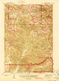 Cutoff Mtn Montana Historical topographic map, 1:62500 scale, 15 X 15 Minute, Year 1944