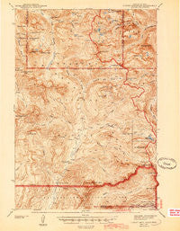 Cutoff Mtn Montana Historical topographic map, 1:62500 scale, 15 X 15 Minute, Year 1944