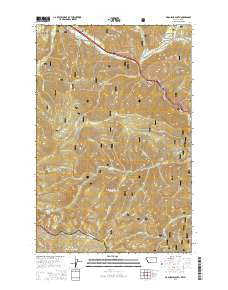 De Borgia South Montana Current topographic map, 1:24000 scale, 7.5 X 7.5 Minute, Year 2014