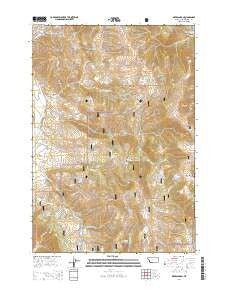 Deer Canyon Montana Current topographic map, 1:24000 scale, 7.5 X 7.5 Minute, Year 2014
