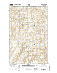 Dodge Reservoir Montana Current topographic map, 1:24000 scale, 7.5 X 7.5 Minute, Year 2014