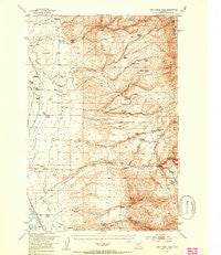 Duck Creek Pass Montana Historical topographic map, 1:62500 scale, 15 X 15 Minute, Year 1950