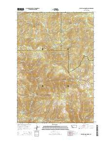 Elevation Mountain Montana Current topographic map, 1:24000 scale, 7.5 X 7.5 Minute, Year 2014