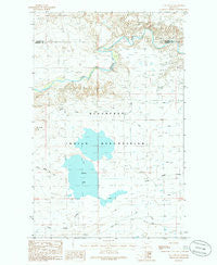Flag Butte Montana Historical topographic map, 1:24000 scale, 7.5 X 7.5 Minute, Year 1985