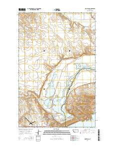 Fort Peck Montana Current topographic map, 1:24000 scale, 7.5 X 7.5 Minute, Year 2014