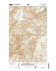 Four Horns Lake Montana Current topographic map, 1:24000 scale, 7.5 X 7.5 Minute, Year 2014