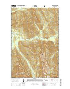Gable Peaks Montana Current topographic map, 1:24000 scale, 7.5 X 7.5 Minute, Year 2014