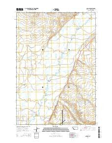 Glen SE Montana Current topographic map, 1:24000 scale, 7.5 X 7.5 Minute, Year 2014
