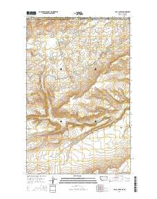 Hall Coulee Montana Current topographic map, 1:24000 scale, 7.5 X 7.5 Minute, Year 2014