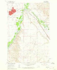 Hardin Montana Historical topographic map, 1:24000 scale, 7.5 X 7.5 Minute, Year 1960