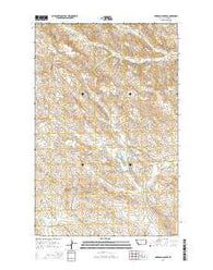 Hardpan Coulee Montana Current topographic map, 1:24000 scale, 7.5 X 7.5 Minute, Year 2014