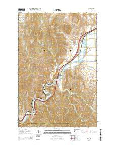 Hardy Montana Current topographic map, 1:24000 scale, 7.5 X 7.5 Minute, Year 2014