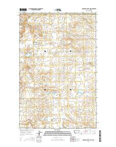 Headlight Butte NE Montana Current topographic map, 1:24000 scale, 7.5 X 7.5 Minute, Year 2014