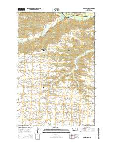 Hessler Ridge Montana Current topographic map, 1:24000 scale, 7.5 X 7.5 Minute, Year 2014