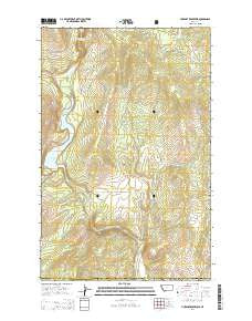 Hubbart Reservoir Montana Current topographic map, 1:24000 scale, 7.5 X 7.5 Minute, Year 2014