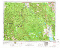 Kalispell Montana Historical topographic map, 1:250000 scale, 1 X 2 Degree, Year 1957