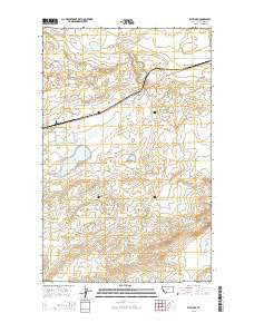 Kipp Lake Montana Current topographic map, 1:24000 scale, 7.5 X 7.5 Minute, Year 2014