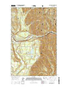 Kootenai Falls Montana Current topographic map, 1:24000 scale, 7.5 X 7.5 Minute, Year 2014