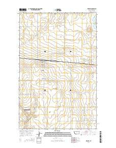 Kremlin Montana Current topographic map, 1:24000 scale, 7.5 X 7.5 Minute, Year 2014
