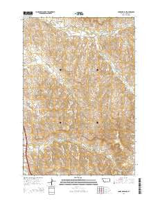 Lodge Grass NE Montana Current topographic map, 1:24000 scale, 7.5 X 7.5 Minute, Year 2014
