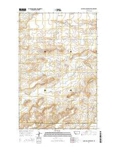 Lone Man Coulee West Montana Current topographic map, 1:24000 scale, 7.5 X 7.5 Minute, Year 2014