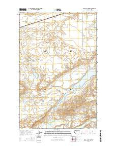 Mission Lake West Montana Current topographic map, 1:24000 scale, 7.5 X 7.5 Minute, Year 2014