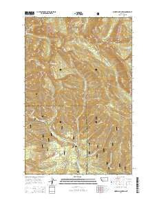 Morrell Mountain Montana Current topographic map, 1:24000 scale, 7.5 X 7.5 Minute, Year 2014