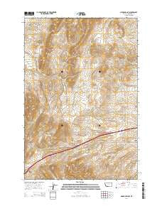 Negro Hollow Montana Current topographic map, 1:24000 scale, 7.5 X 7.5 Minute, Year 2014