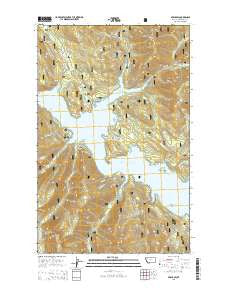 Nyack SW Montana Current topographic map, 1:24000 scale, 7.5 X 7.5 Minute, Year 2014